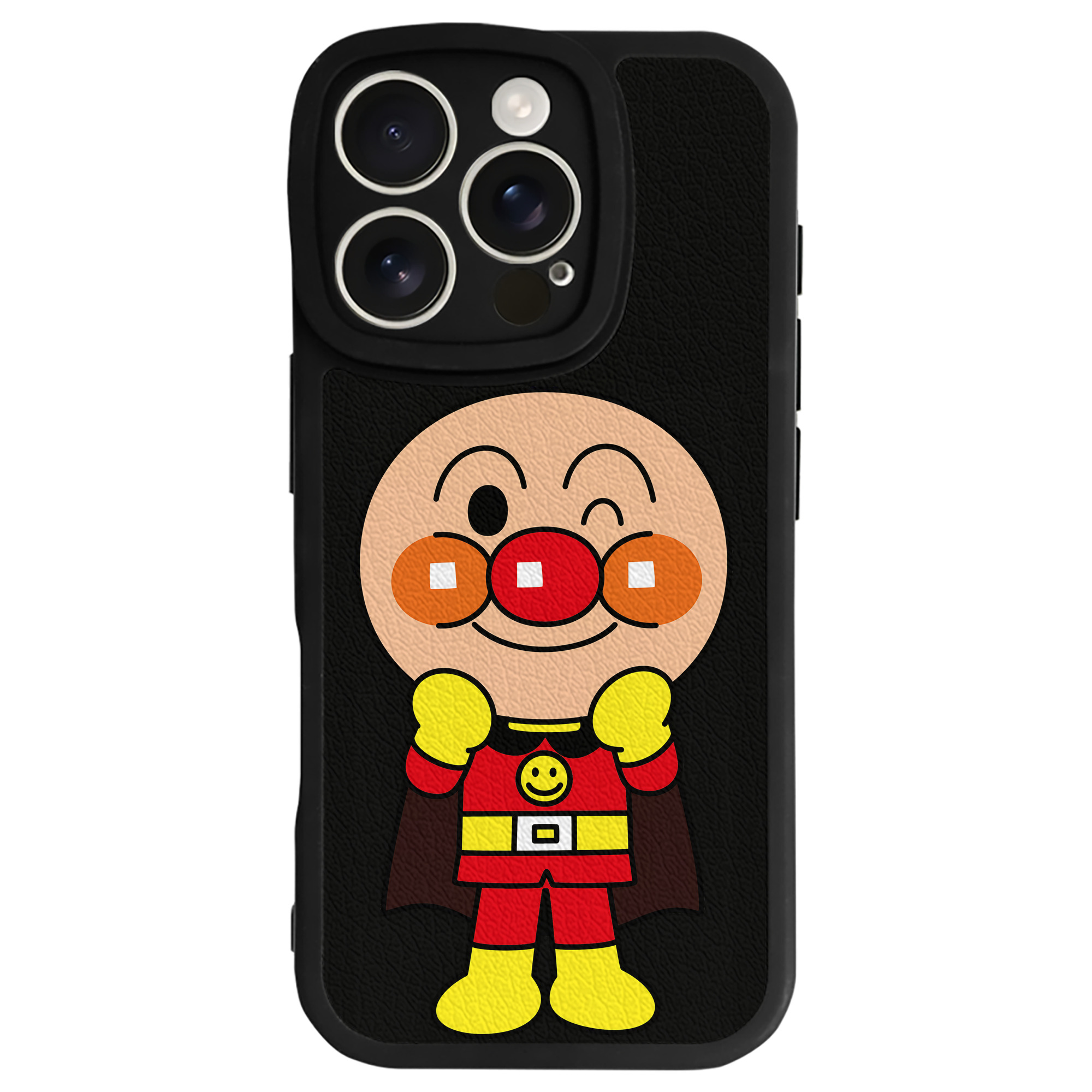 （画像用） アンパンマン Anpanman 【iPhone 16シリーズ対応】シリコンスマホケース（レザー調） 材質：シリコン
